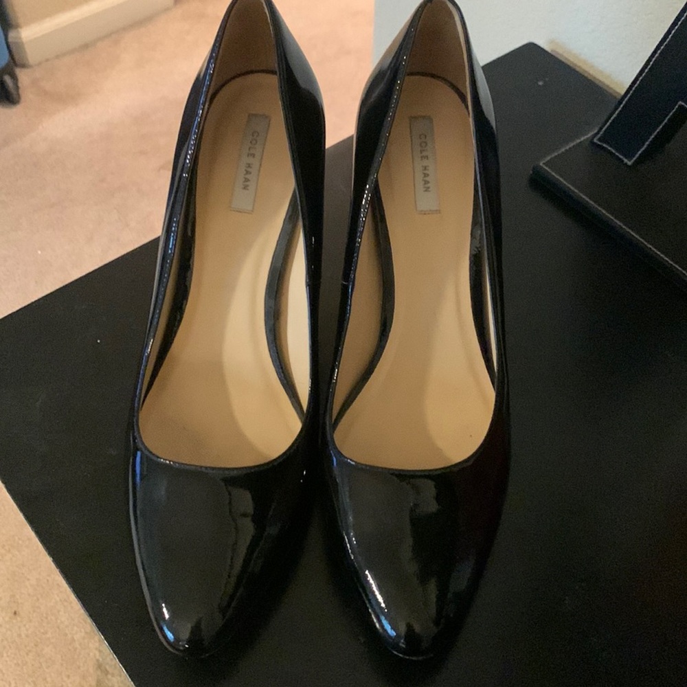 Cole Hann patten leather high heels